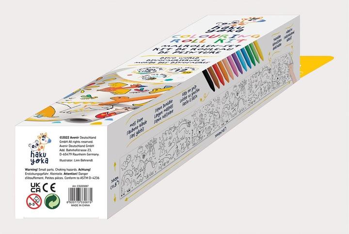 Actual product image Avenir Wax Crayon Set Dinosaur World (Colored, 12 x)