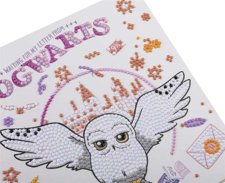 Actual product image Craft Buddy Hogwarts & Hedwig, 18x18cm Crystal Art Card