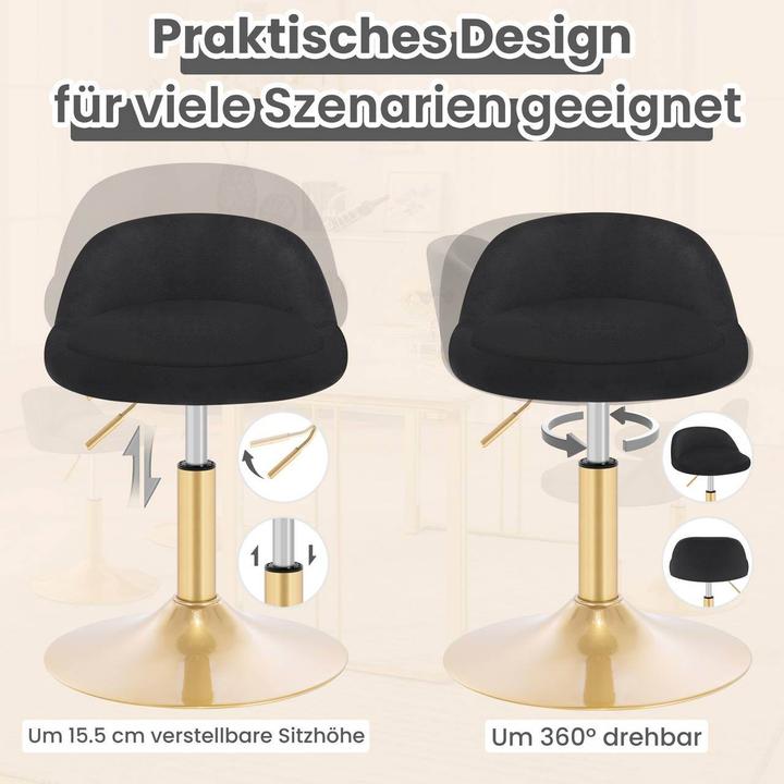 Actual product image Woltu Height-adjustable make-up stool