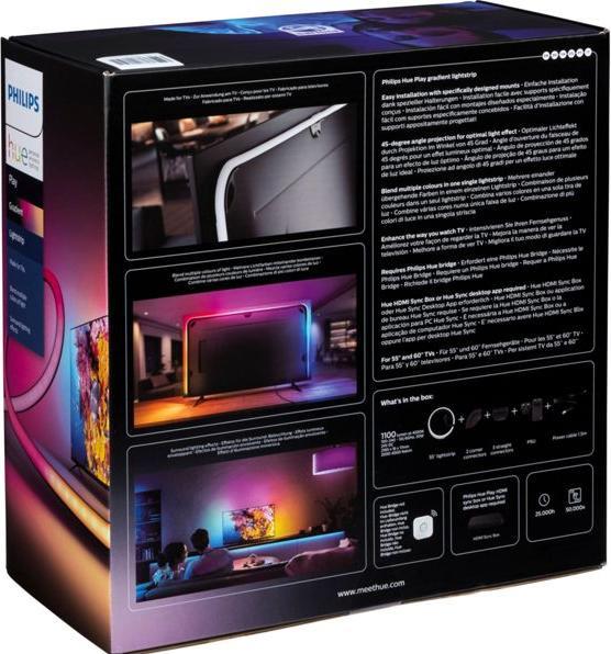 Actual product image Philips Hue Play Gradient Lightstrip 55" (RGBW, 216.50 cm, Indoor)