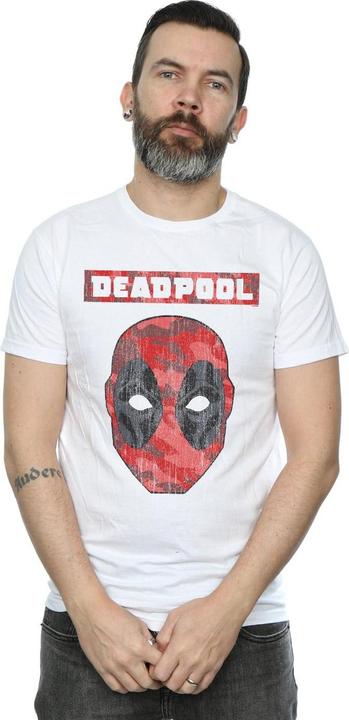Actual product image Mens Deadpool Camo Head T-Shirt (XXL)