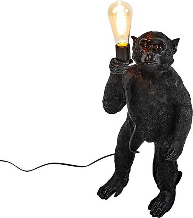 Immagine prodotto Werner Voss Lampada da terra Monkey Koko, nera, in piedi, poliresina, 26,5x25x55 cm, E27 (E27)