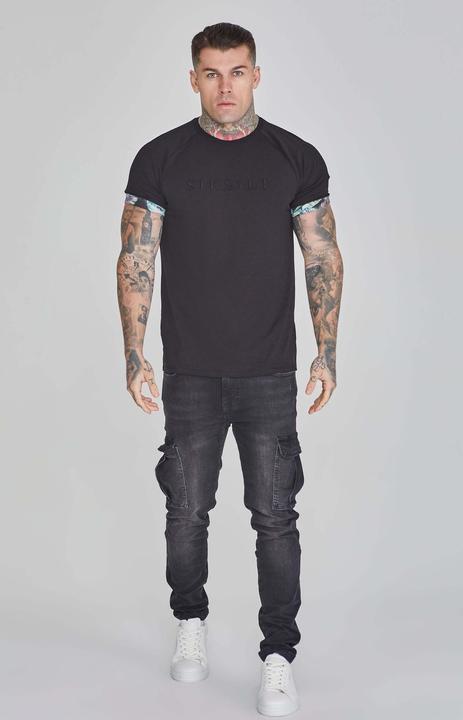 Produktbild Siksilk T-Shirt Roll Sleeve T-Shirt in Black (S)