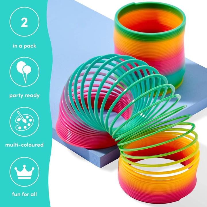 Actual product image The twiddlers Springfeder Rainbow Spirals Slinky Toy 2 Stück
