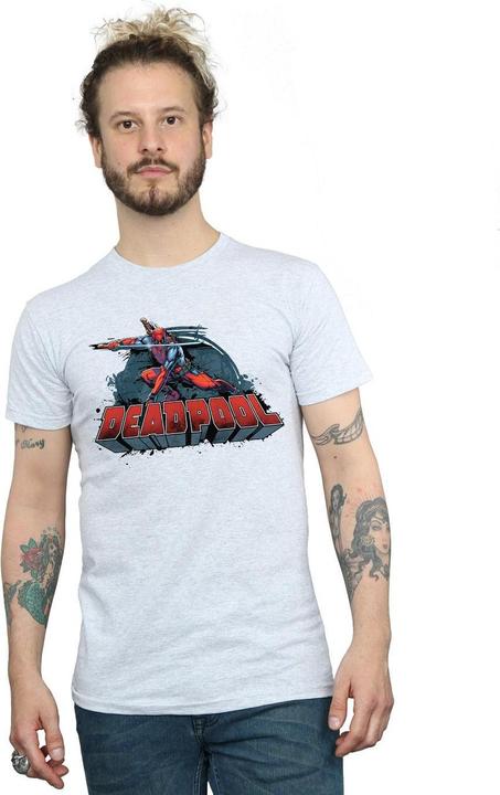 Immagine prodotto Deadpool Sword Logo Maglietta Uomo (L)