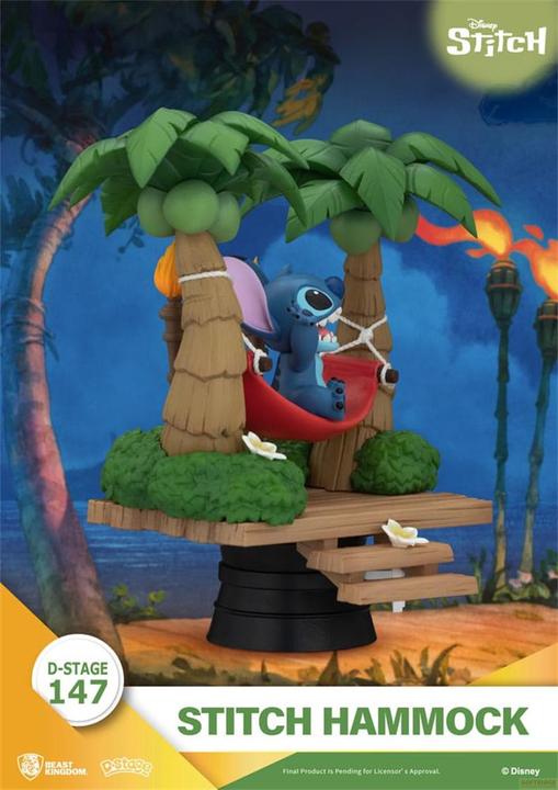 Produktbild Beast Kingdom Lilo & Stitch D-Stage PVC Diorama Stitch Hammock 13 cm