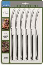 Produktbild Amefa Steakmesser Set 6-teilig auf Hängekarte Chuletero (6 Stück, Messer)