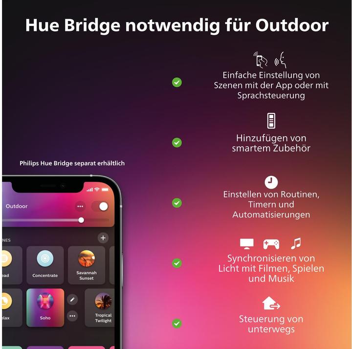 Actual product image Philips Hue Calla (600 lm, IP65)