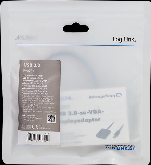 Image du produit LogiLink USB 3.0 zu VGA (VGA, 5.10 cm)
