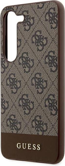 Actual product image Guess case for S24+ S926 GUHCS24MG4GLBR hardcase 4G Stripe Collection brown (Samsung Galaxy S24+)