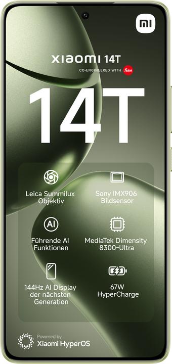Image du produit Xiaomi 14T + Moniteur de jeu incurvé 30" Bundle de lancement (256 Go, Vert citron, 6.67", Double SIM, 50 Mpx, 5G)