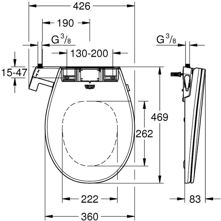 Actual product image Grohe Shower-toilet attachment