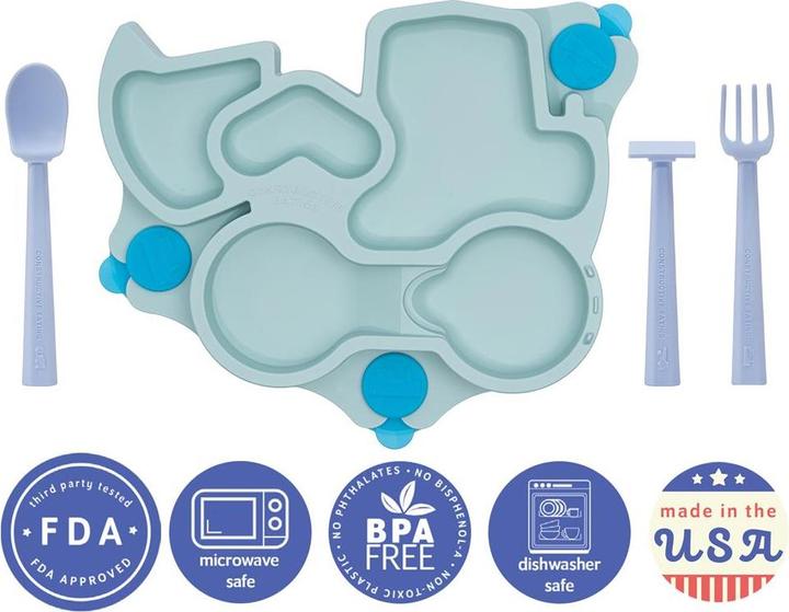 Actual product image Constructive Eating Truck plate, teal