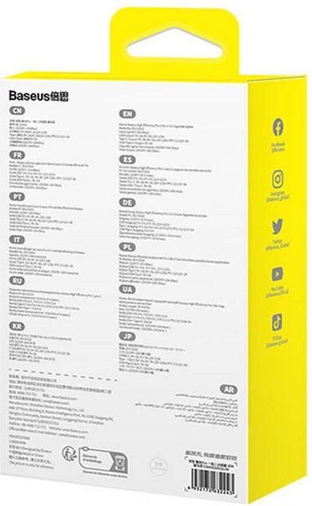 Produktbild Baseus High Efficiency Pro 1-für-2 Auto-Zigarettenanzünder 30 W (Schwarz)