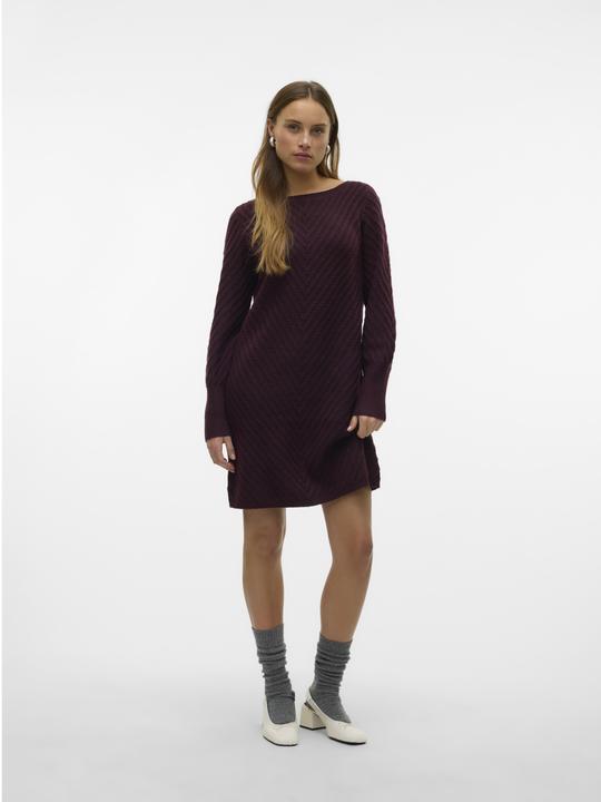 Produktbild Vero Moda VMANJASTINNA LS BOATNECK DRESS GA EXC Strickkleid (XS)