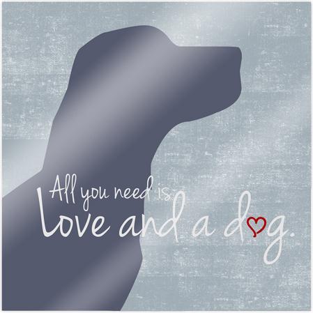 Produktbild Trenddeko All you need is Love and a Dog (30 x 30 cm)