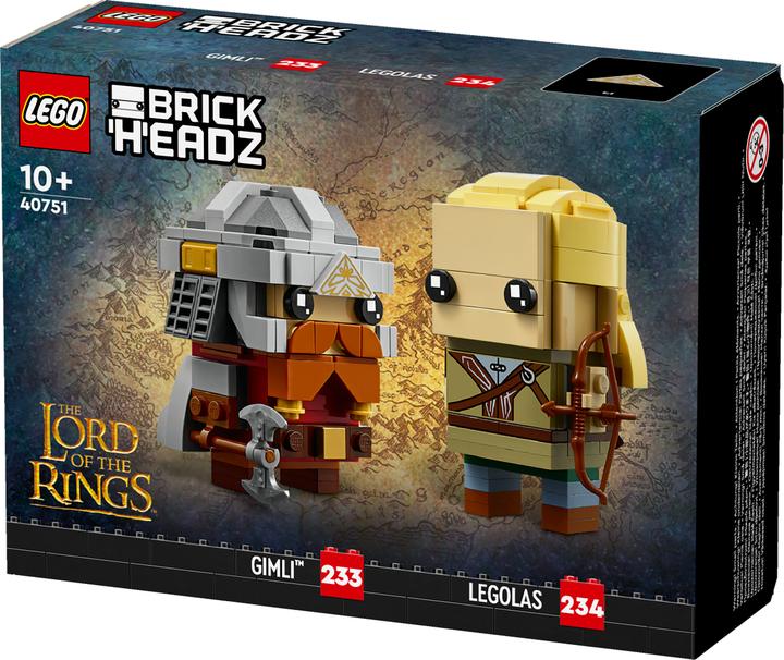 Image du produit LEGO Seigneur des Anneaux Legolas et Gimli (40751, LEGO Brickheadz)