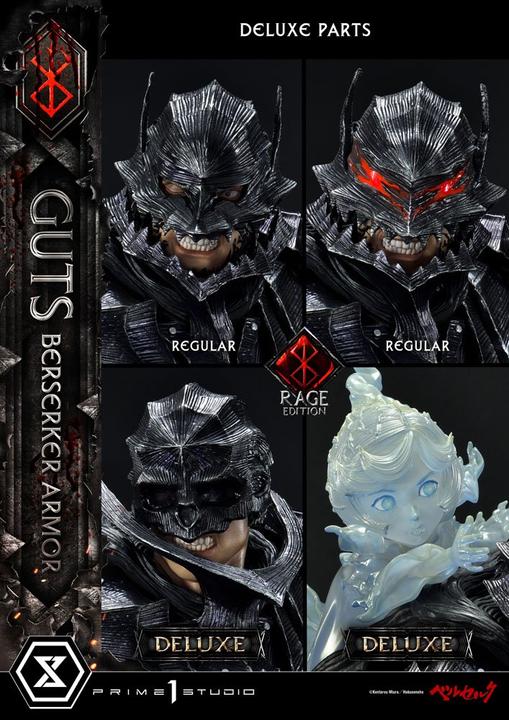 Actual product image Prime 1 Studio Berserk statuette 1/4 Guts Berserker Armor Rage Edition Deluxe Version 67 cm