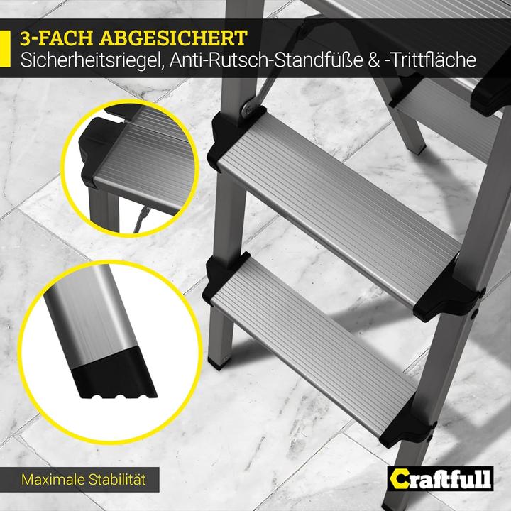 Produktbild Craftfull Trittleiter CF-131A (Trittleiter, Klapptritt, 24.50 cm)