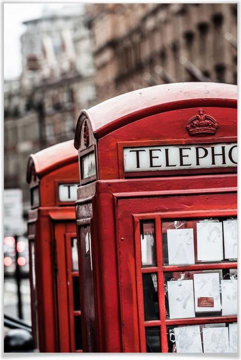 Actual product image Trenddeko British phone booth (40 x 60 cm)