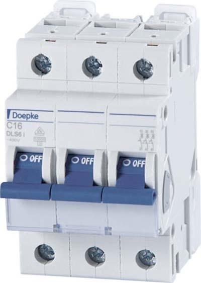 Immagine prodotto Doepke DOEP DLS 6I C6-3 10KA Interruttore miniaturizzato DLS 6i tripolare 6A caratteristica C 1