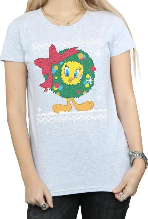 Immagine prodotto Looney Tunes Tweety Pie Christmas Fair Isle Maglietta Donna (XL)