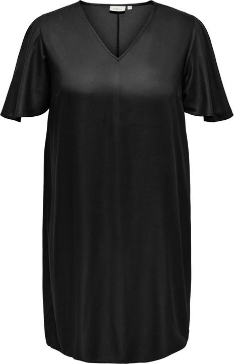 Only Curvy V-Ausschnitt Kleid mit kurzen Ärmeln