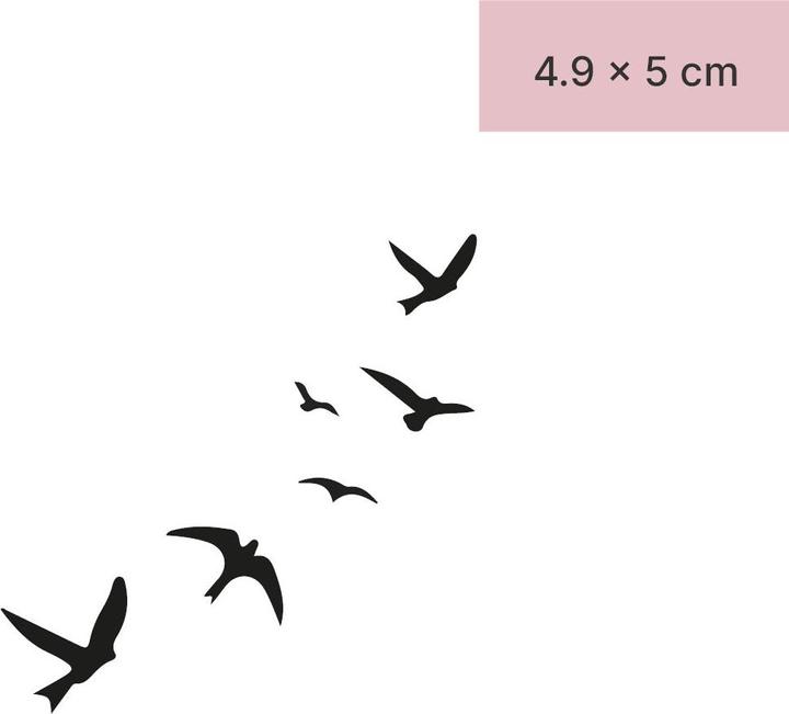 Produktbild minink Temporäres Tattoo – Fliegende Vögel