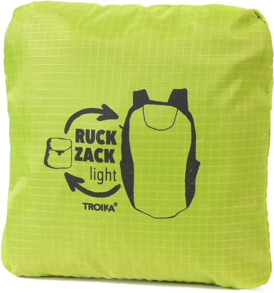 Actual product image Troika RUCKZACK ultralight foldable rucksack, green/black (18 l)