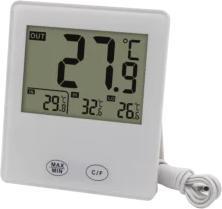Image du produit Deltaco Thermomètre numérique d'intérieur et d'extérieur de qualité nordique avec capteur filaire
