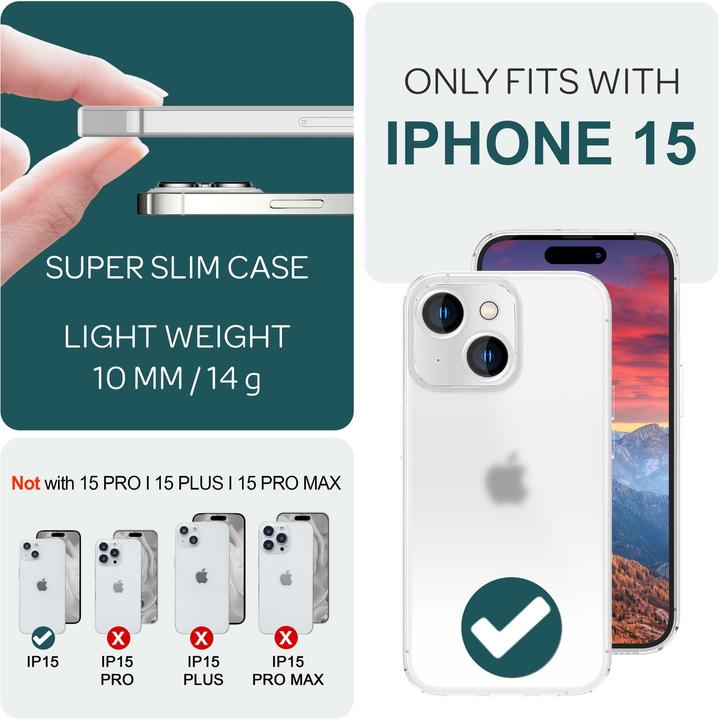 Image du produit Nalia Étui rigide mat extrêmement fin de 0,3 mm d'épaisseur (Apple iPhone 15)
