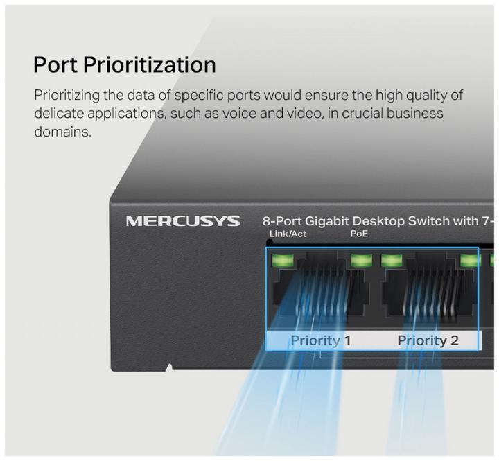 Produktbild Mercusys MS108GP (8 Ports)