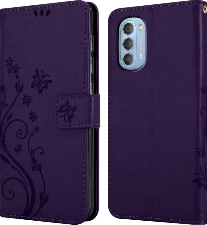 Actual product image Cadorabo Flower Book cover (Motorola Moto G51 5G)
