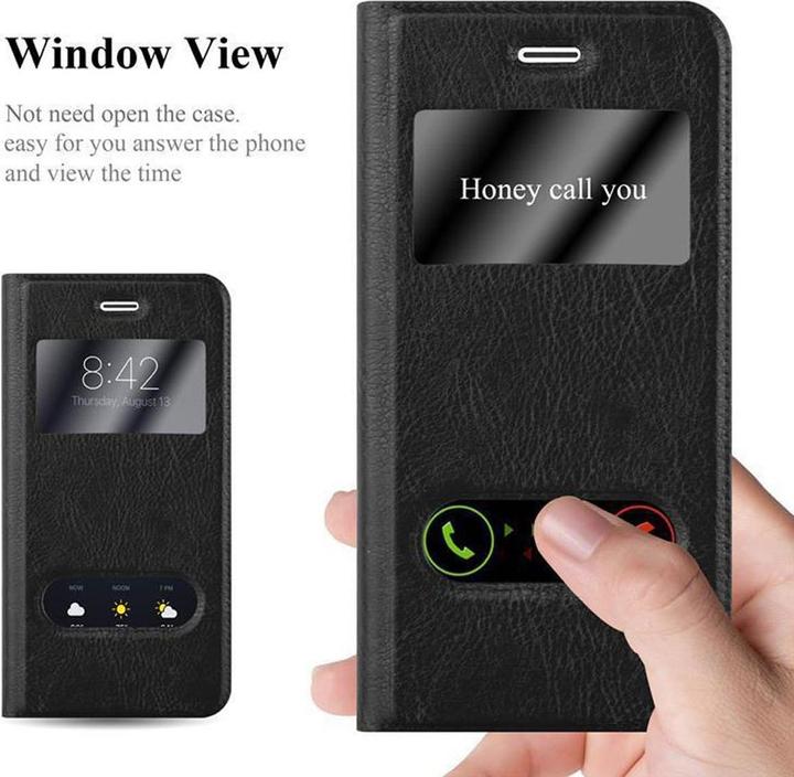 Actual product image Cadorabo Book with View double window cover (Apple iPhone 6s Plus, Apple iPhone 6 Plus)