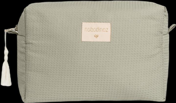 Actual product image Nobodinoz Diva Laurel Green Waterproof Cosmetic Bag