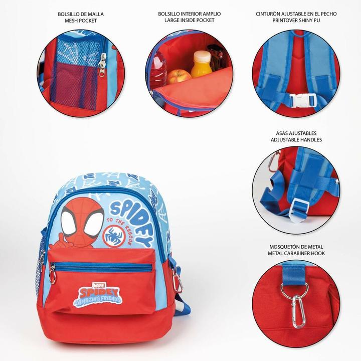 Produktbild Wanderrucksack Spidey Für Kinder 25 x 27 x 16 cm Rot 23 x 27 x 15 cm