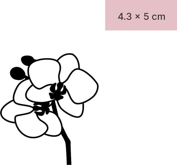 Produktbild minink Temporäres Tattoo – Orchidee mit Stiel
