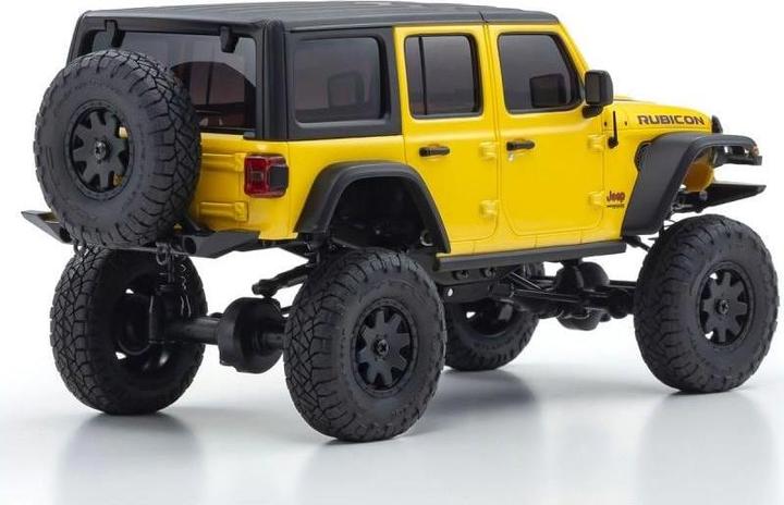 Image du produit Kyosho Scale Crawler Mini-Z Jeep Wrangler Rubicon, Jaune 1:24, ARTR (RTR Prêt à fonctionner)