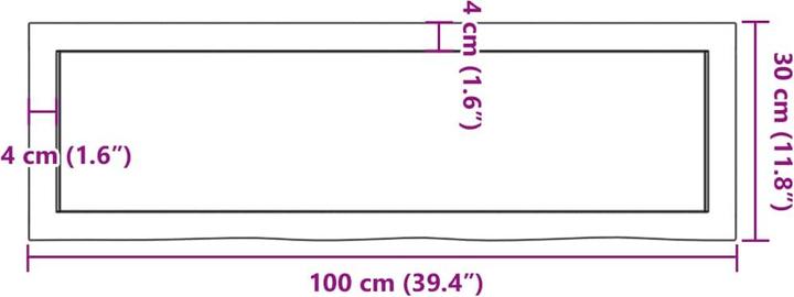 Actual product image VidaXL Emerald (100 x 30 x 4 cm)