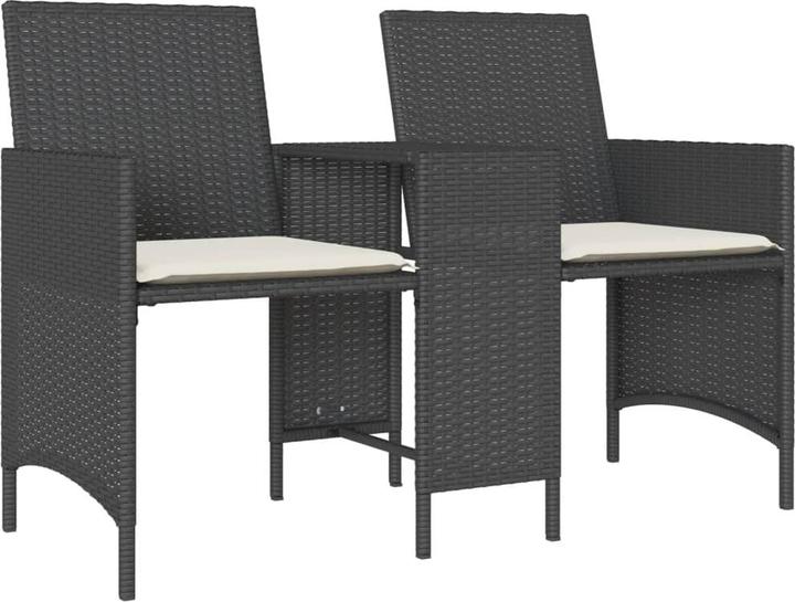 Image du produit VidaXL Canapé de jardin 2 places avec table et tabourets