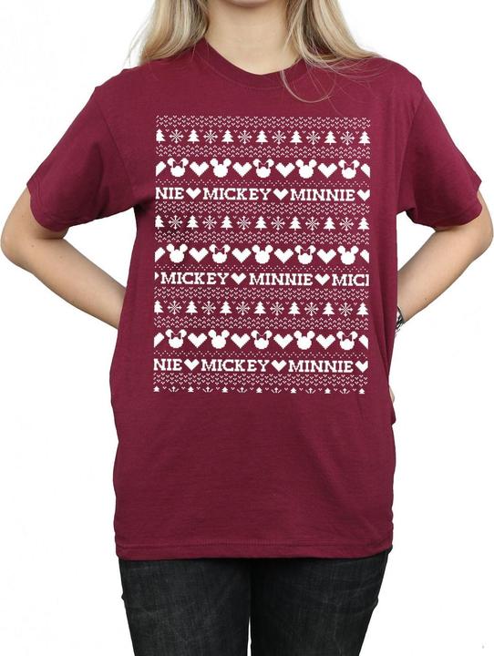 Produktbild Disney Mickey And Minnie Christmas Fair Isle TShirt (XL)