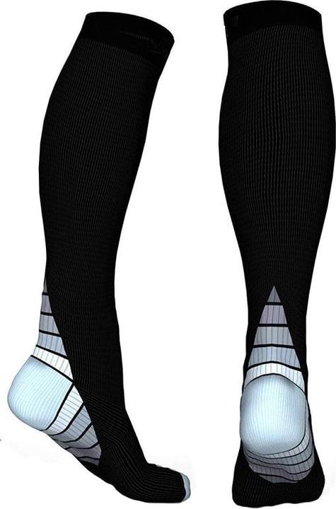 Immagine prodotto JTI Calze a compressione alte fino al ginocchio per corsa e fitness - Grigio L/XL (L/XL)