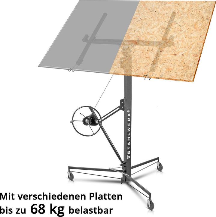Produktbild Stahlwerk Plattenheber PH-465 ST 1,92-4,86 m, bis 68 kg belastbar (68 kg)