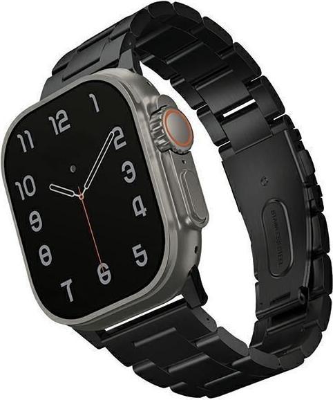 Produktbild Uniq pasek Osta Apple Watch 42/44/45/ 49mm Series 1/2/3/4/5/6/7/8/SE/SE2/Ultra Stainless Steel czarn (Edelstahl, Apple Watch Series 1, Apple Watch Series 2, Apple Watch Series 3)