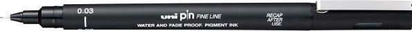 Actual product image Uni-ball PIN Fineliner 0.03 mm (Black, 1 x)