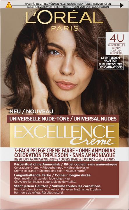 Produktbild L'Oréal Paris Excellence Universal Nude (4U Mittelbraun)