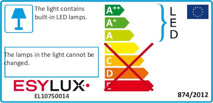 Energy Label Esylux LED spotlight AOL 100 LED 5K sw (900 lm, IP55)