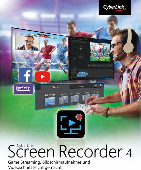 Produktbild CyberLink Screen Recorder 4 (1 User, 1 Geräte/User, unbegrenzt)