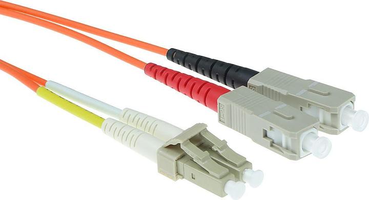 Image du produit 20 mètres de câble patch fibre LSZH multimode 62.5/125 OM1 duplex avec connecteurs LC et SC (20 m)