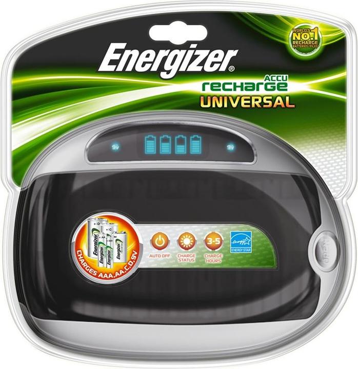 Produktbild Energizer Recharge Universal (1 Stk., D, AAA, AA, 9V Block, 2300 mAh, Ladegerät ohne Akku)